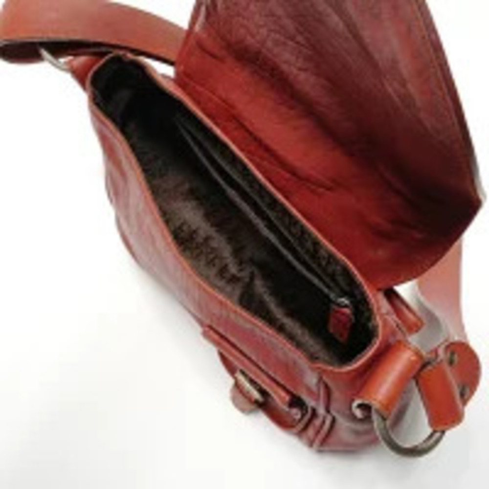 Christian Dior Gaucho Leather Shoulder Bag Red - Picture 12 of 13